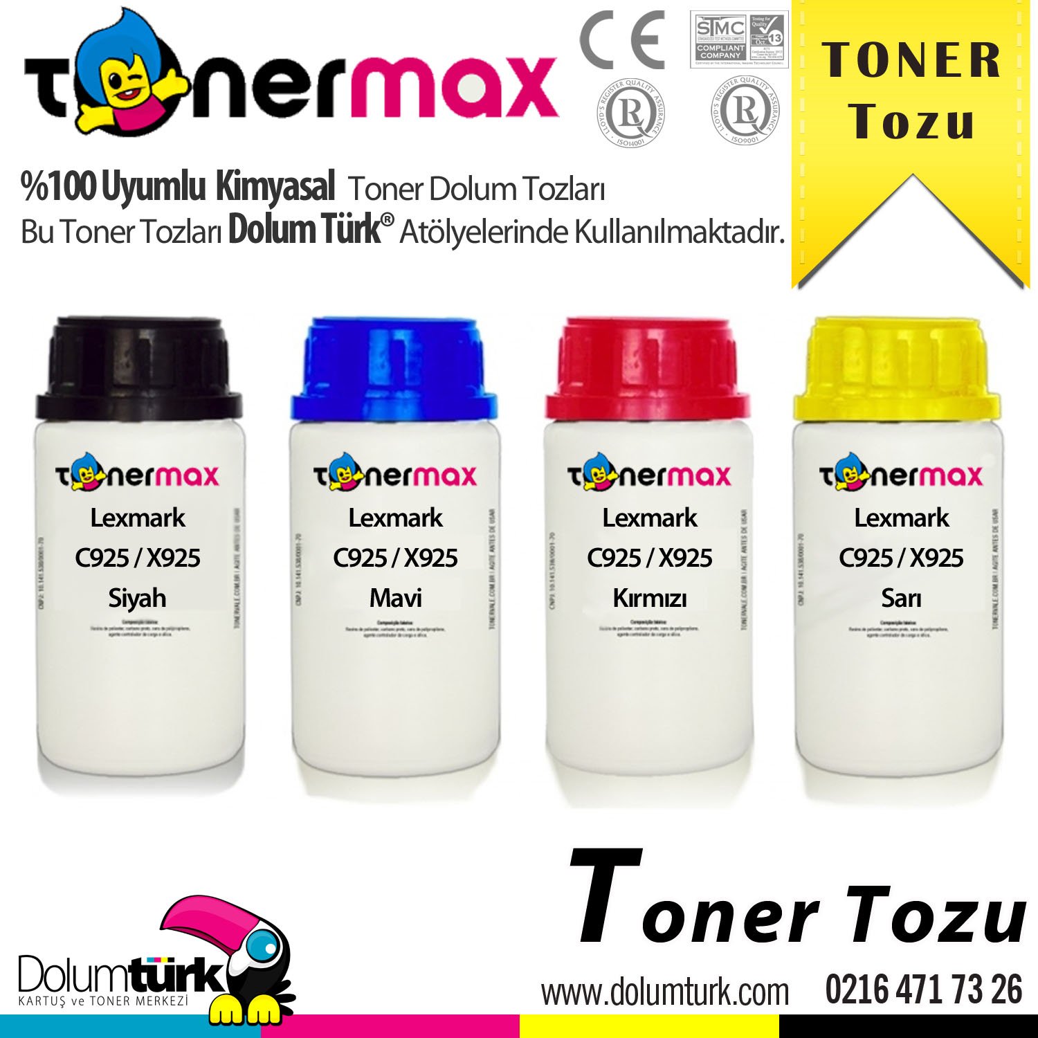 Lexmark C925 / C925DE /C925DTE Toner Tozu