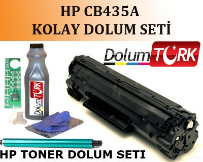 Hp CB435A Toner Dolum Seti