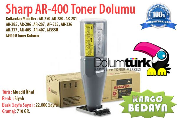 Sharp AR-400 Toner Dolumu
