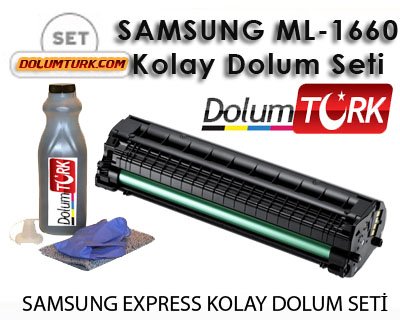 Samsung ML-1660 dolum seti ( Modül Çipli Yazıcılara Uygun Express Kolay Dolum Seti )