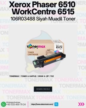 Xerox Phaser 6510 Siyah Muadil Toner/ WorkCentre 6515