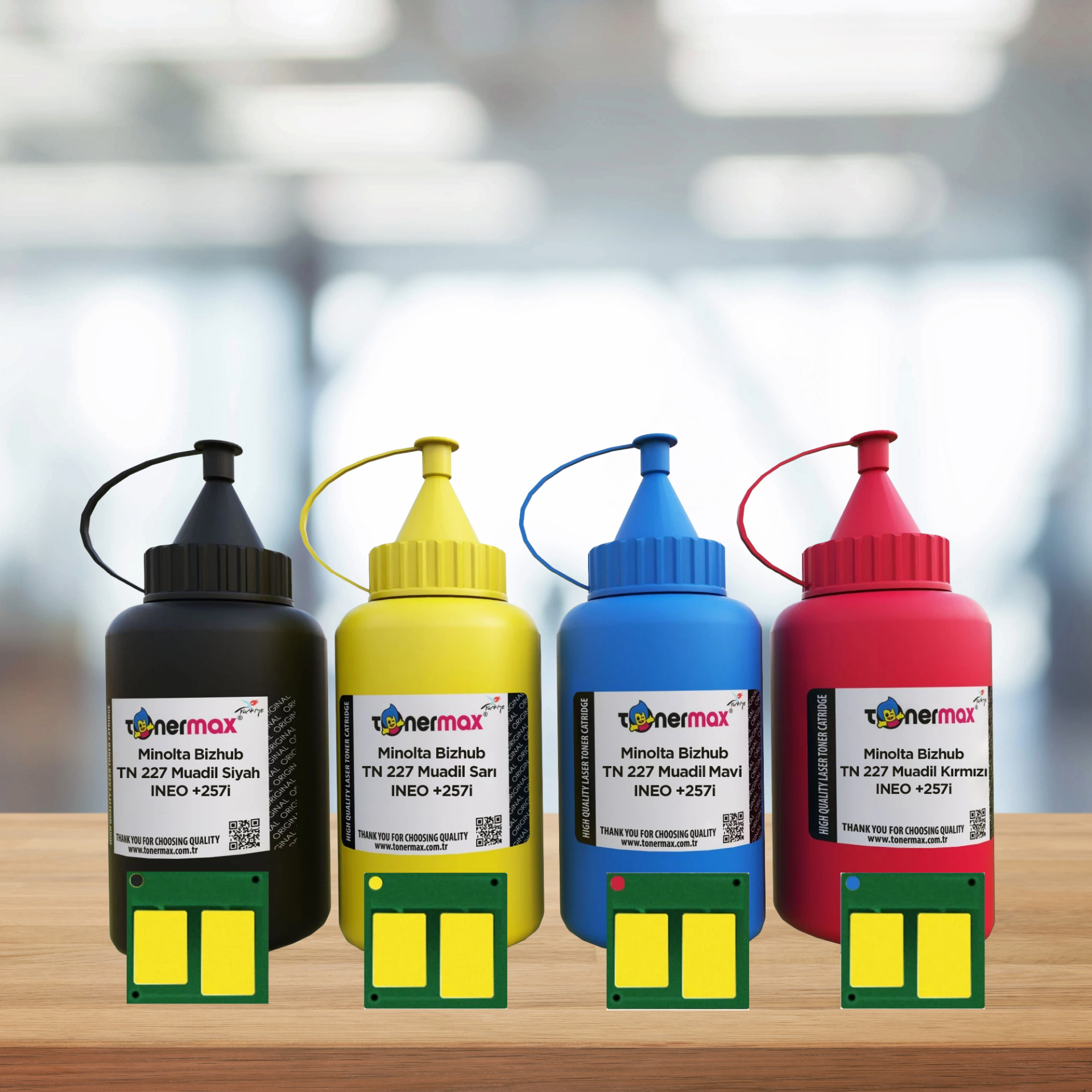 Minolta TN-227 Muadil Toz Set /257i