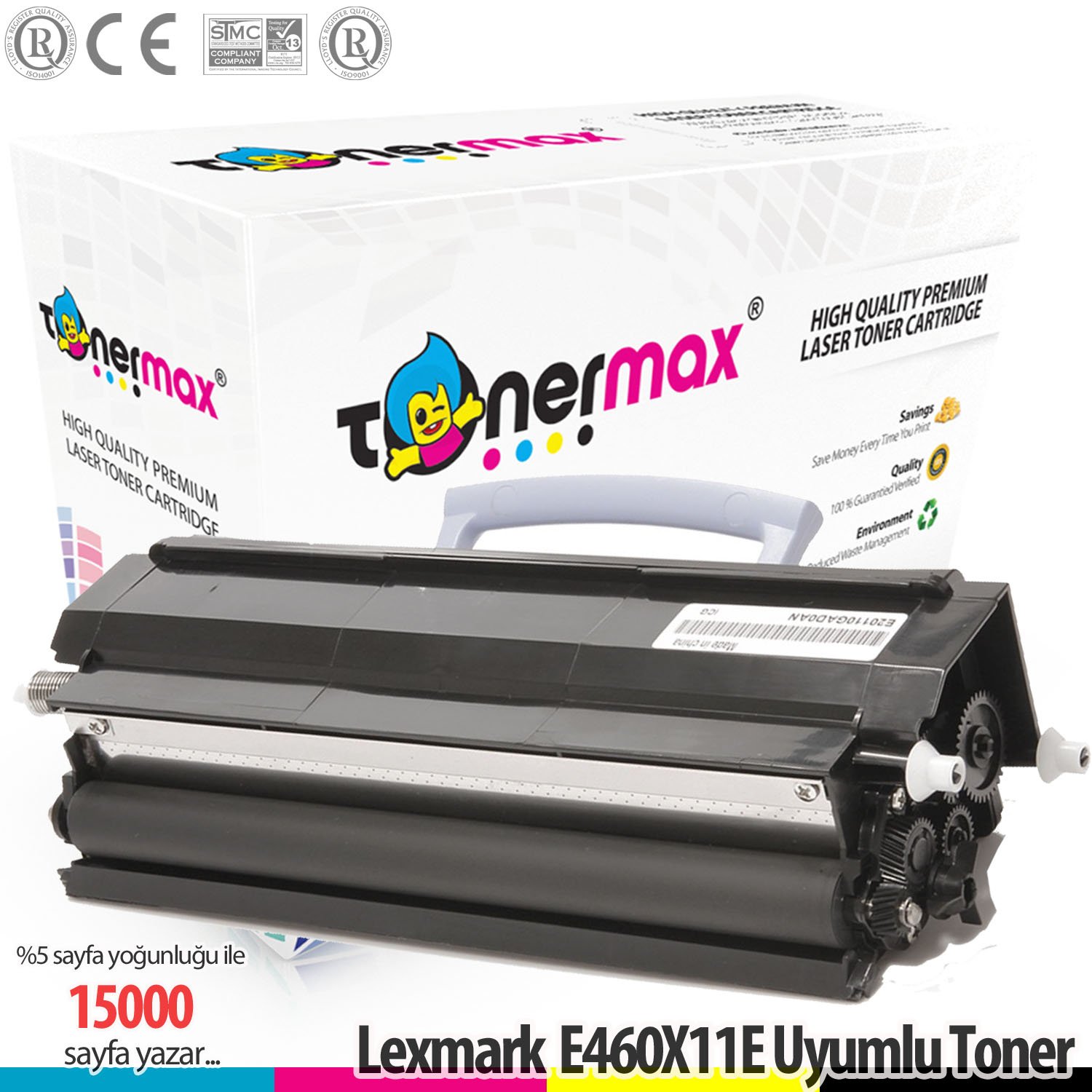 Lexmark E460X11E / E460 / E462 Muadil Toneri 15K 