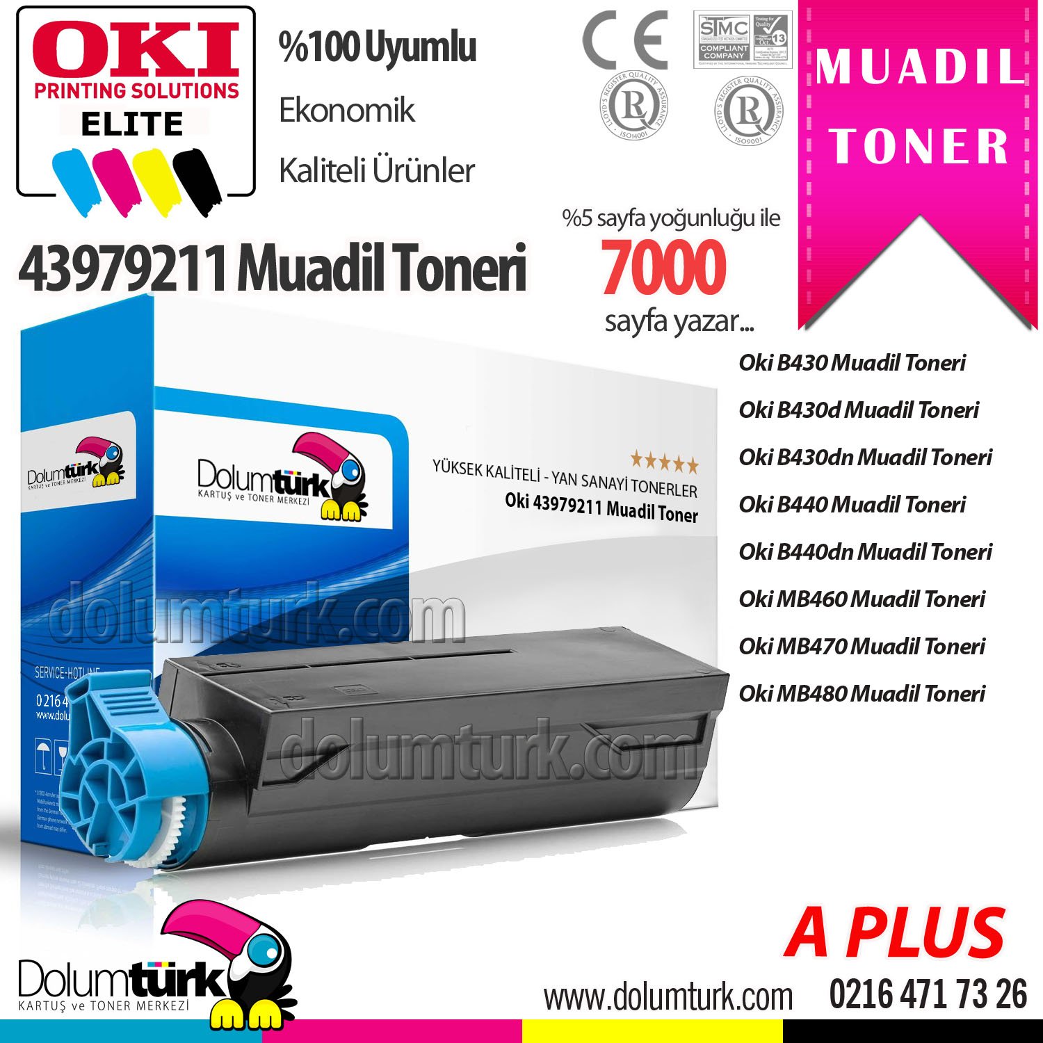 Oki 43979211 A Plus Muadil Toneri