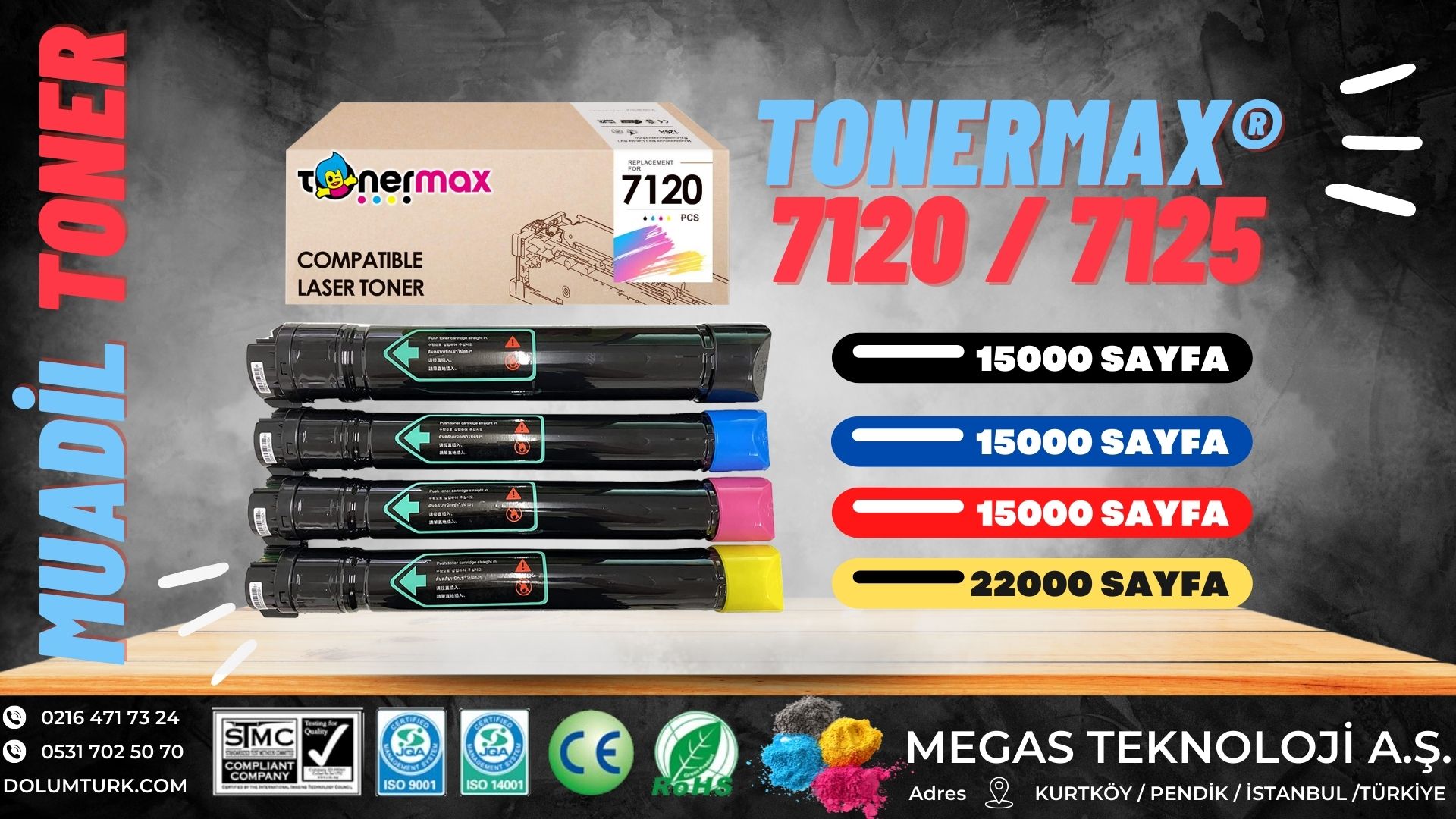 TonerMAX® 7120 Muadil Toner