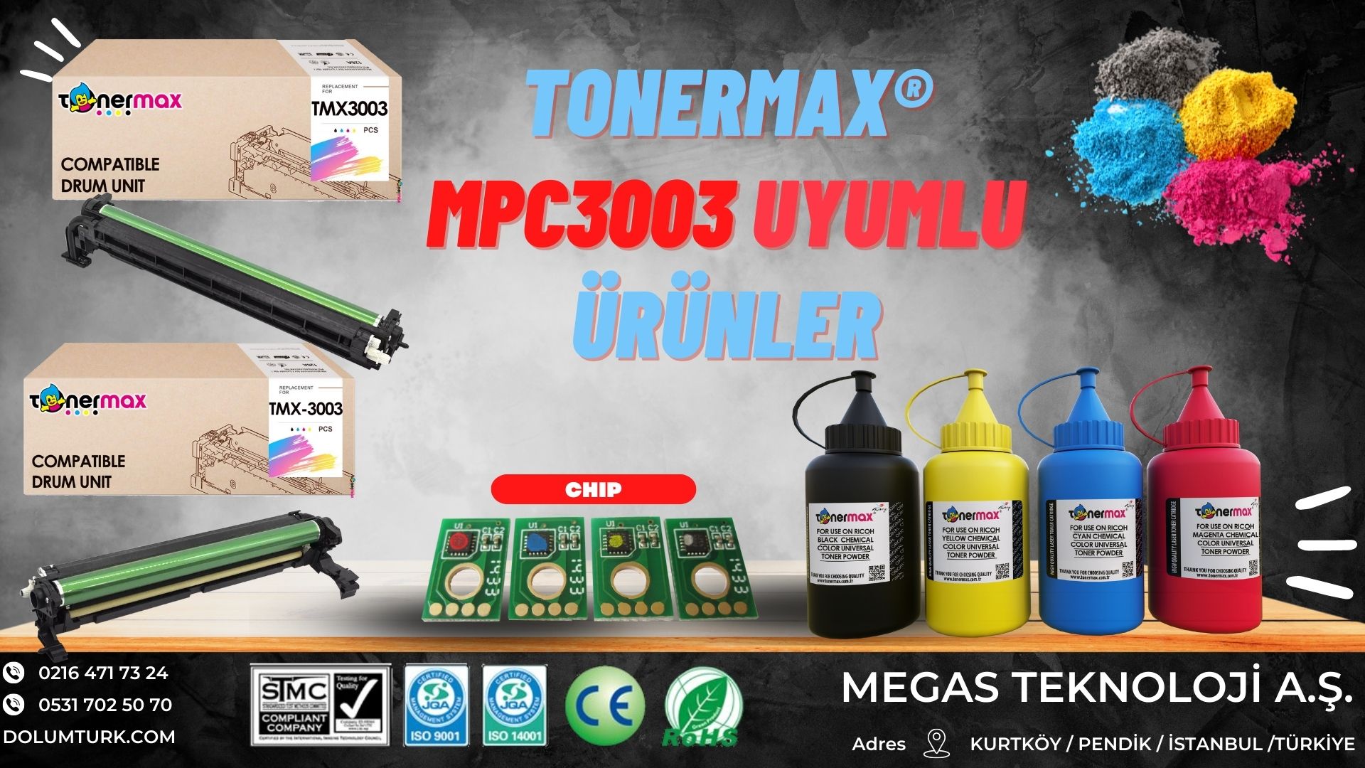 Tonermax MPC3003 Muadil Toner