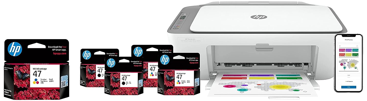 Hp 47 6ZD61AE + 6ZD21AE Orjinal Kartuş Seti / Hp DeskJet 4825 / 4826 / 4828 / 4829 / 4877