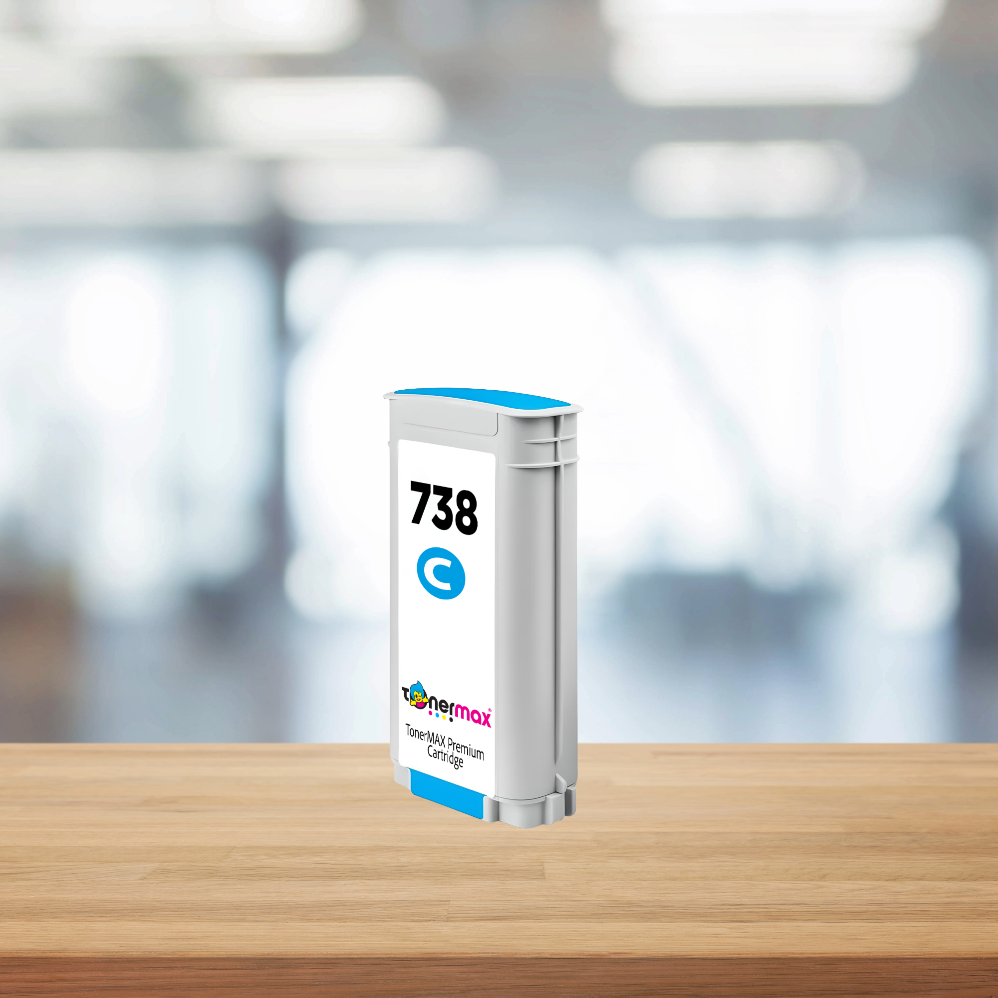 TonerMax HP 738 Mavi Muadil Kartuş (130ML) HP 738 (4J0N5A) Mavi (Cyan) 130ML Muadil Kartuş