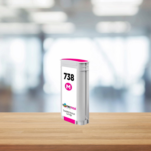 TonerMax HP 738 Kırmızı Muadil Kartuş (130ml) HP 738 (4J0N6A) Kırmızı (Magenta) 130ml Muadil Kartuş