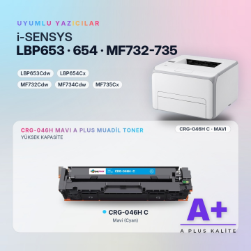 Canon CRG-046H Mavi Muadil Toner A Plus / LBP653Cdw / LBP654Cx / MF732Cdw / MF734Cdw / MF735Cx