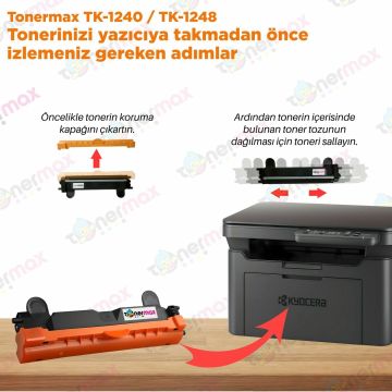 Kyocera TK-1240 / TK-1248 Muadil Toner 1 Koli  20'li Avantaj Paket / PA2000 / PA2000W MA2000 / MA2000W / PA2001 / MA2001
