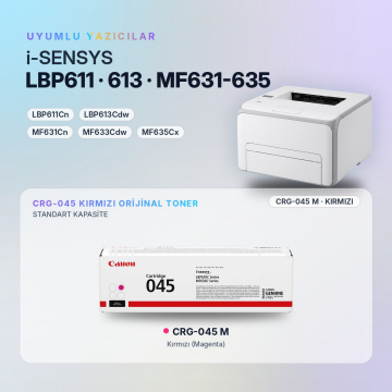 Canon CRG-045 / LBP611Cn / LBP613Cdw / MF631Cn / MF633Cdw / MF635Cx Kırmızı Orjinal Toner