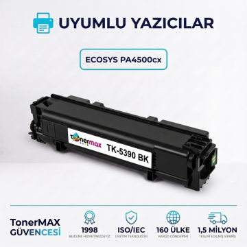 Kyocera TK-5390 Muadil Toner Siyah - Çipli / ECOSYS PA4500cx