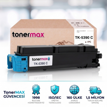 Kyocera TK-5390 Muadil Toner Mavi - Çipli / ECOSYS PA4500cx