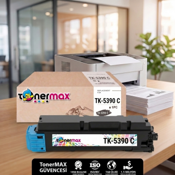 Kyocera TK-5390 Muadil Toner Mavi - Çipli / ECOSYS PA4500cx