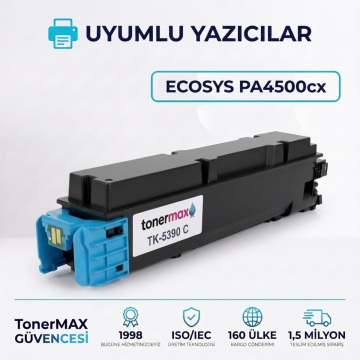 Kyocera TK-5390 Muadil Toner Mavi - Çipli / ECOSYS PA4500cx