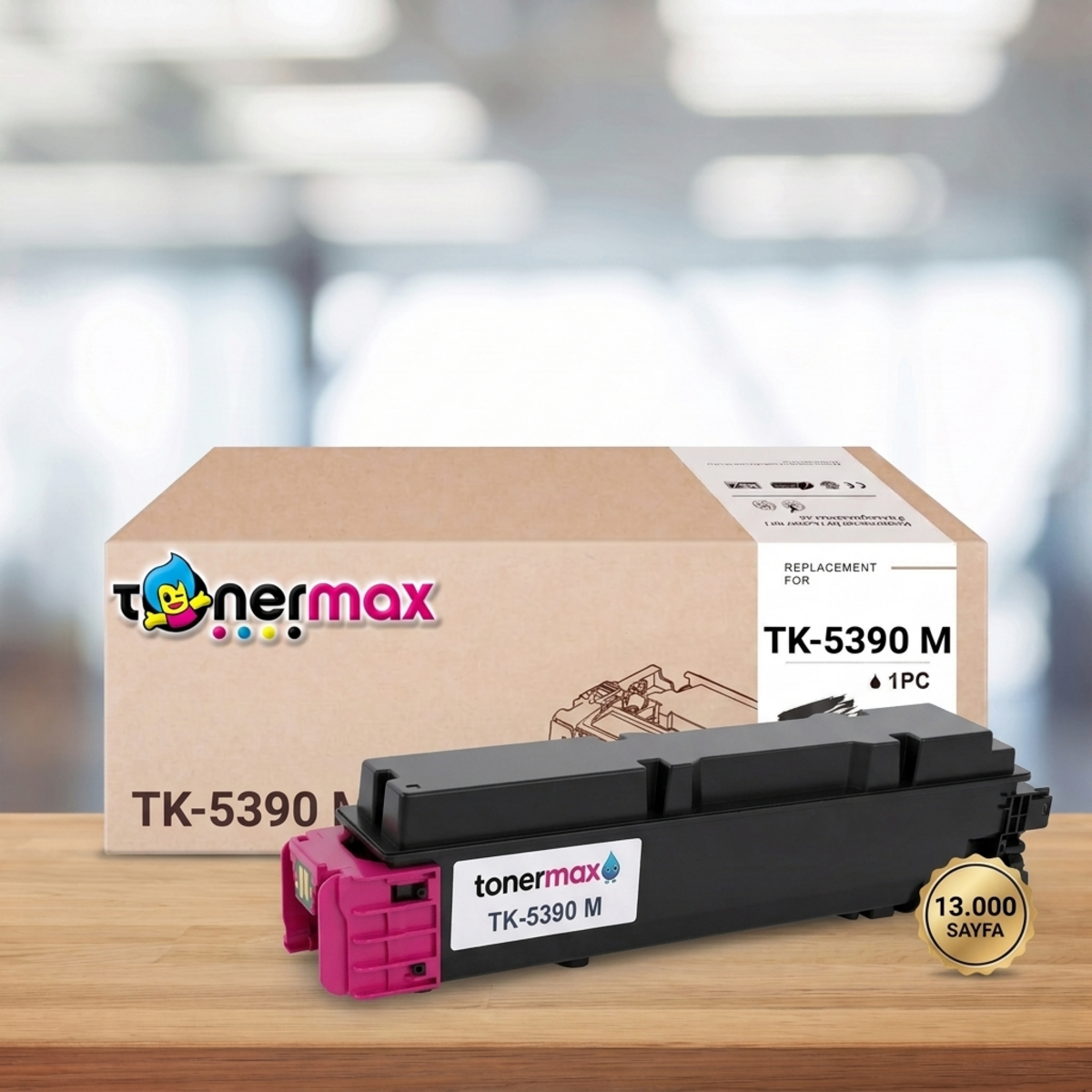 TonerMAX® TK-5390 Kırmızı Kyocera ECOSYS PA4500cx Uyumlu Muadil Toner - 13.000 Sayfa