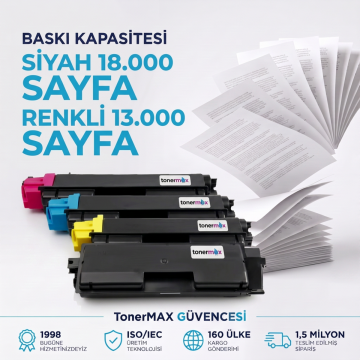 Kyocera TK-5390 Muadil Toner Set (4 Renk) - Çipli / ECOSYS PA4500cx