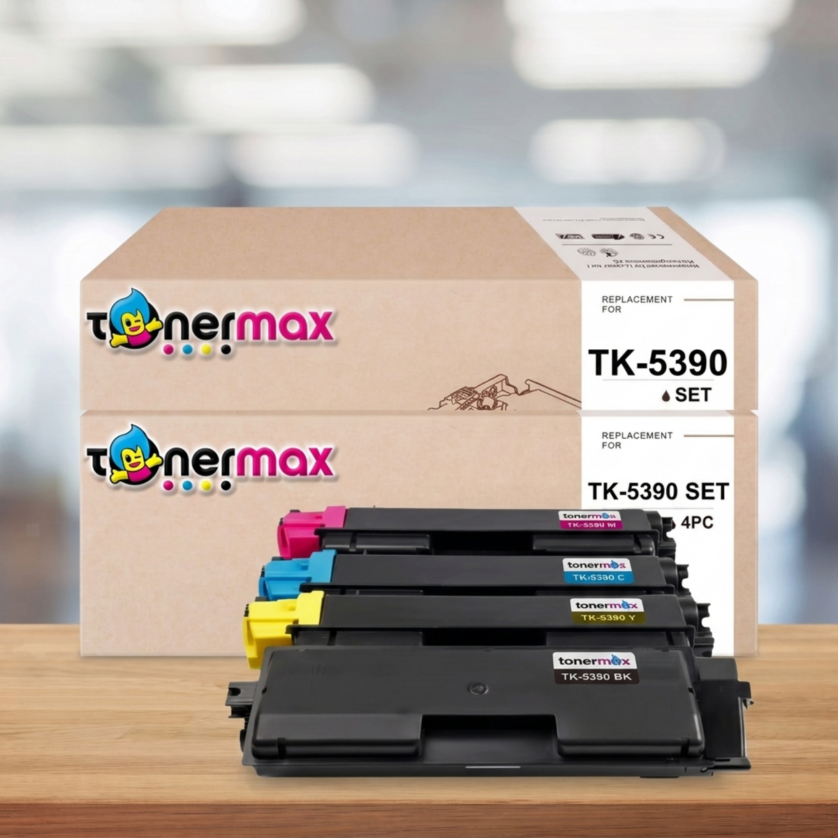 Kyocera TK-5390 Muadil Toner Set (4 Renk) - Çipli / ECOSYS PA4500cx