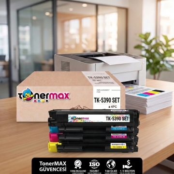 Kyocera TK-5390 Muadil Toner Set (4 Renk) - Çipli / ECOSYS PA4500cx
