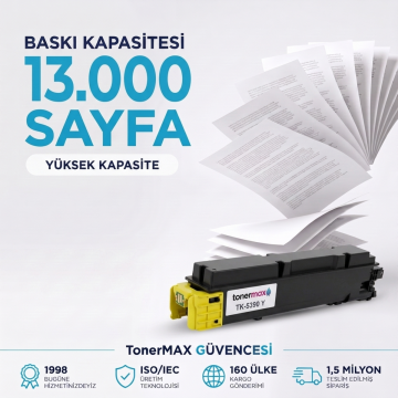 Kyocera TK-5390 Muadil Toner Sarı - Çipli / ECOSYS PA4500cx