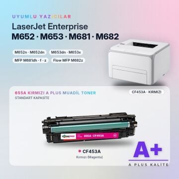 Hp 655A CF453A Kırmızı Muadil Toner A Plus / Color LaserJet Enterprise M652 / M653 / MFP M681 / M682