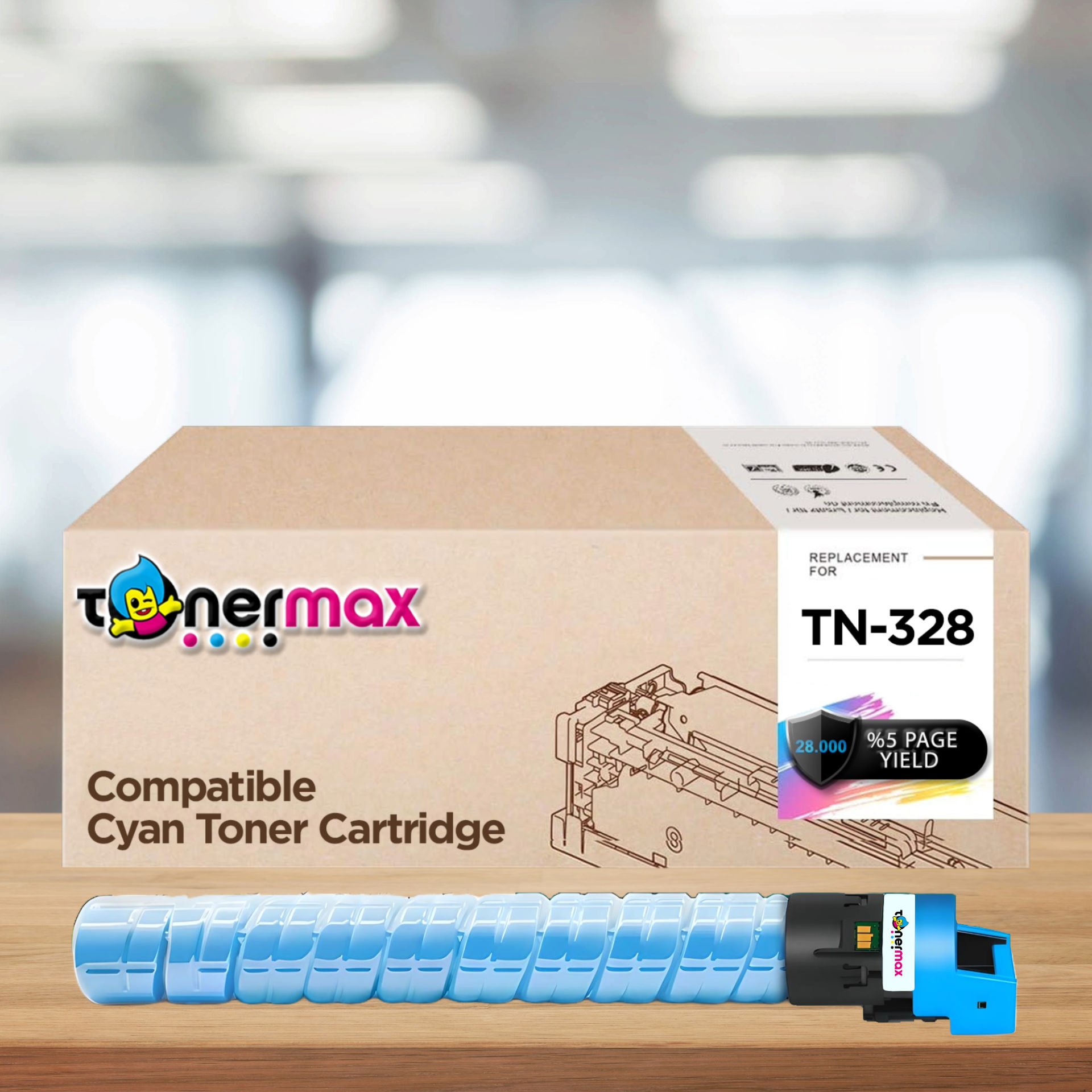 Konica Minolta TN-328 Muadil Toner Mavi/ Bizhub C250i / C300i  / C360i