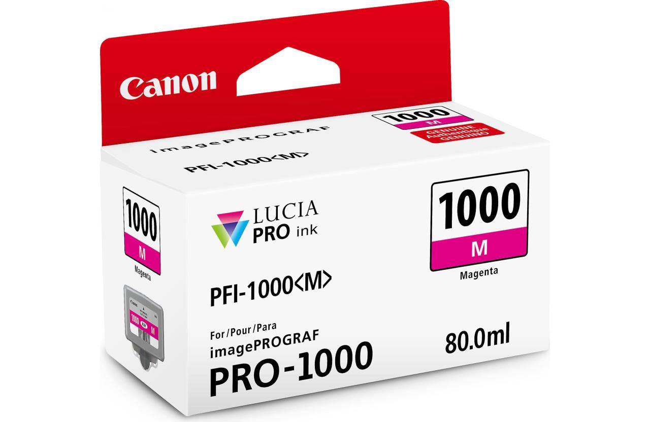Canon PFI-1000 / İmage Prograf Pro 1000 Magenta Orjinal Kartuş 80 ML.