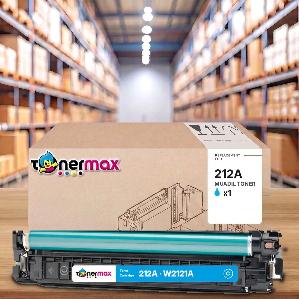 Hp 212A W2121A Mavi Muadil Toner - Çipli / Color LaserJet Enterprise M554 / M555 / MFP M578