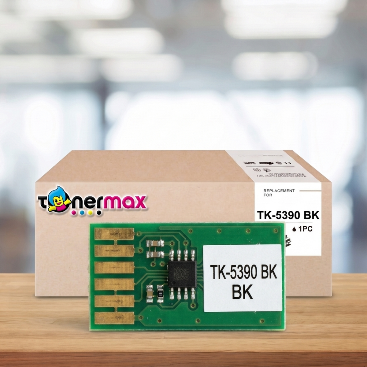 TonerMAX® CTKTK5390K — TK-5390 Siyah Toner Çipi