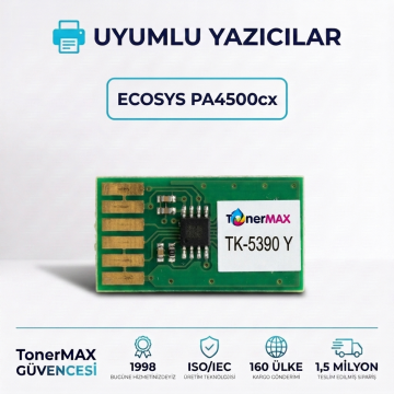 Kyocera TK-5390 Toner Çipi Sarı / ECOSYS PA4500cx