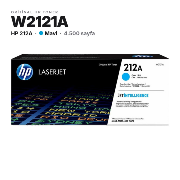 Hp 212A W2121A / Color LaserJet Enterprise M554 / M555 / MFP M578 Mavi Orjinal Toner