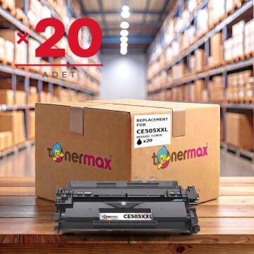 HP CE505XXL / P2050 / P2055 Muadil Toneri - 20'li Paket