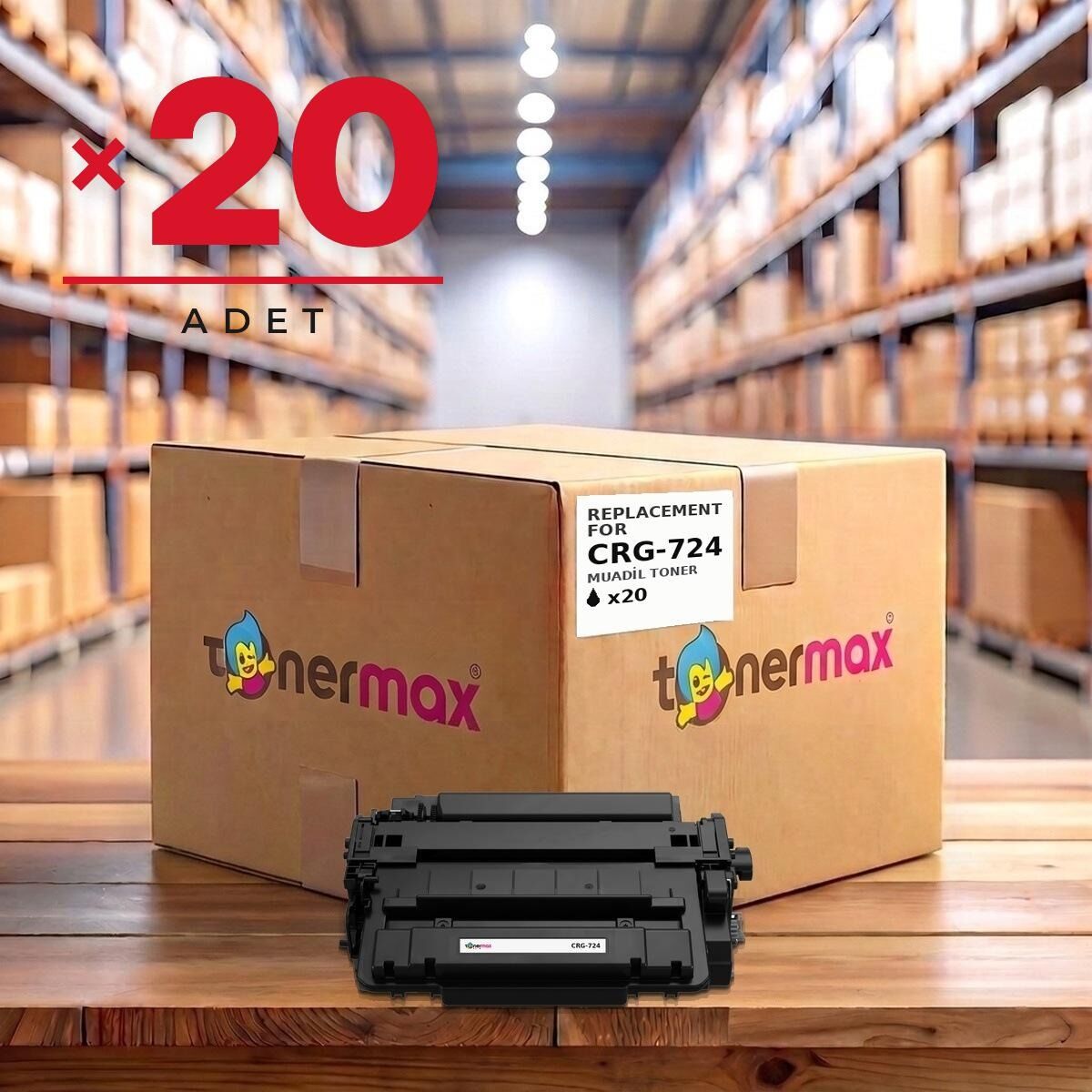 TonerMAX® CRG724 Muadil Toner — 20'li Paket