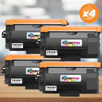 Brother TN-3467 Muadil Toner 4'lü Avantaj Paket / HL-L5200 / L6200 / L5100dn / MFC-L5755 / L6700 / L6900