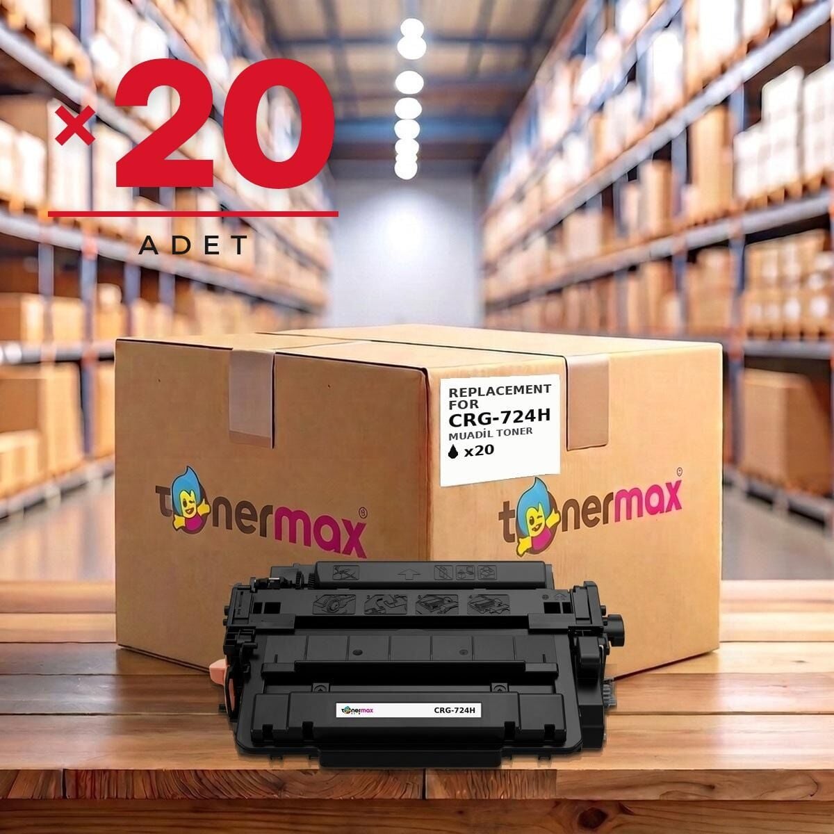 TonerMAX® CRG724H Muadil Toner — 20'li Paket