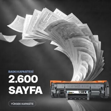 Hp 136X-W1360X Muadil Toner - Çipli/ M211 / M236 Yüksek Kapasite - AA Plus