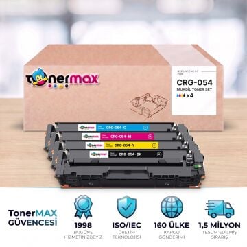 Canon CRG-054 CMYK Muadil Toner Seti - Çipli / LBP621Cw / LBP623Cdw / MF641Cw / MF643Cdw / MF645Cx