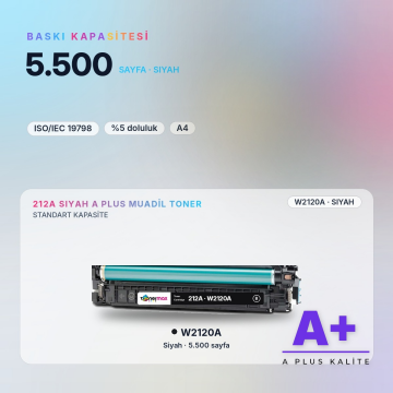 Hp 212A W2120A Siyah Muadil Toner A Plus / Color LaserJet Enterprise M554 / M555 / MFP M578