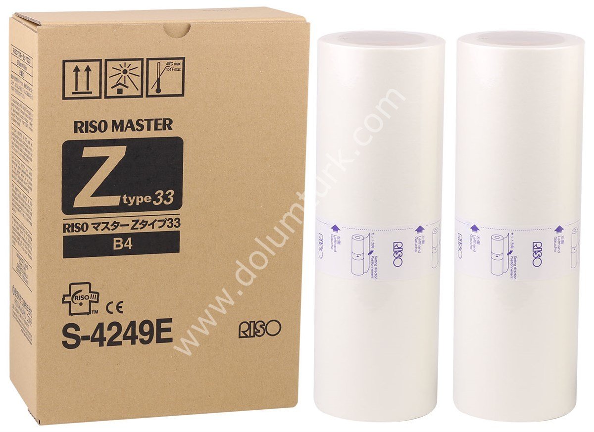 Riso S-4249 TYPE-33 Orjinal B4 Master RZ200-RZ230-RZ370-RZ770 Adet fiyatıdır
