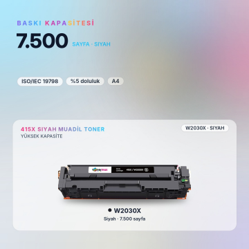 Hp 415X Muadil Toner Siyah - Çipli / M455 / M480 / M454 / M478 / M479