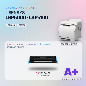 Canon CRG-707 Kırmızı Muadil Toner A Plus / LBP5000 / LBP5100