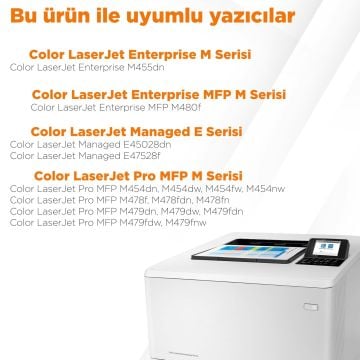 Hp 415X W2031X Muadil Toner Mavi - Çipli / M455 / M480 / M454 / M478 / M479