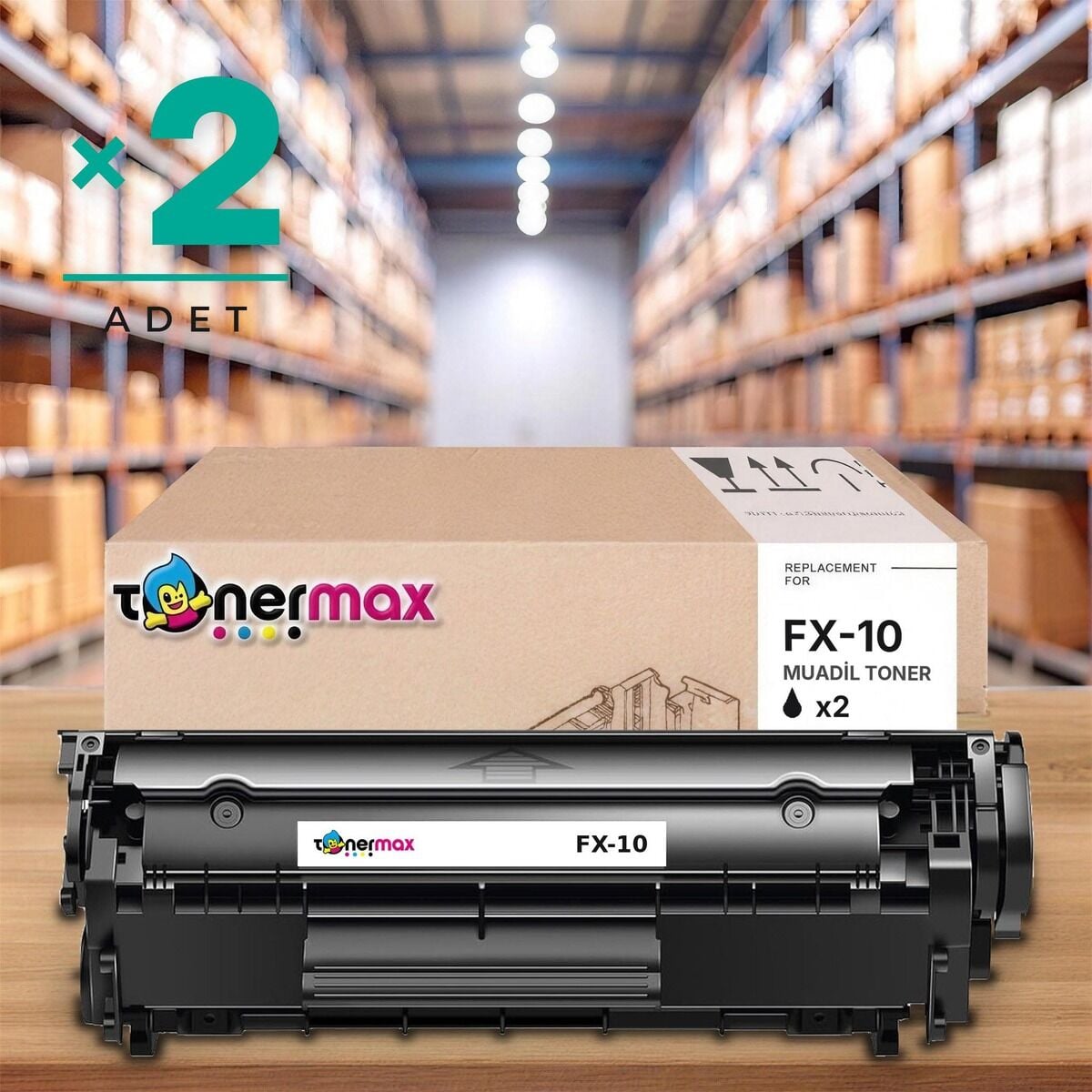 TonerMAX® FX10 Muadil Toner — 2'li Paket