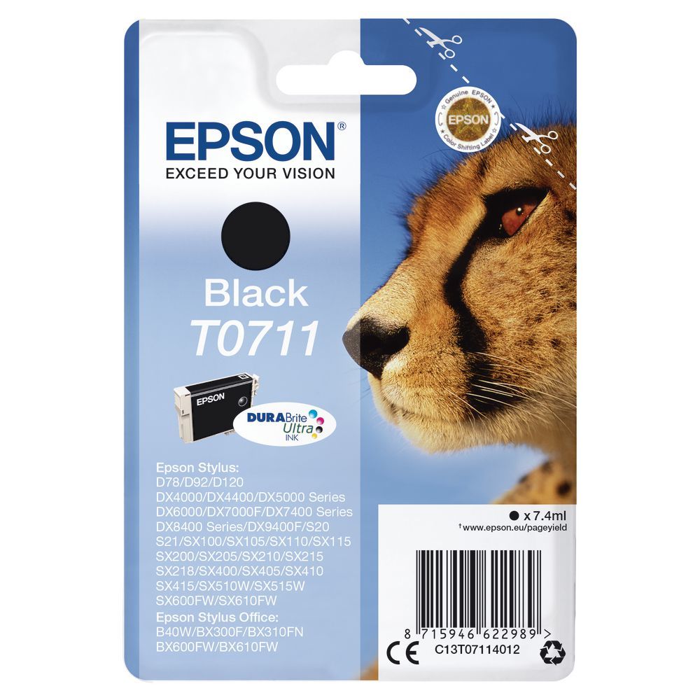 Epson T0711 Siyah Orjinal Kartuş