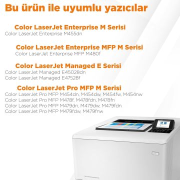Hp 415X W2033X Muadil Toner Kırmızı  - Çipli/ M455 / M480 / M454 / M478 / M479