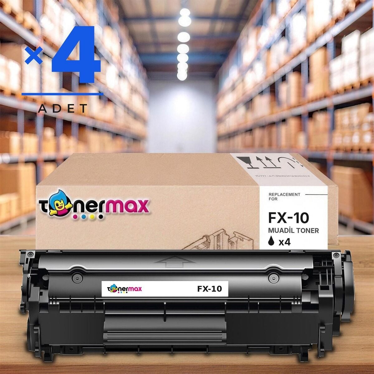 TonerMAX® FX10 Muadil Toner — 4'lü Paket