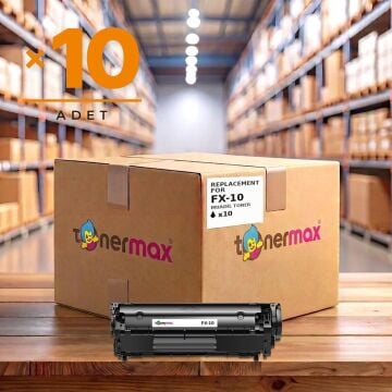 Canon FX-10 Muadil Toner 10'lu Paket / MF4010 / MF4120 / MF4150 / MF4270 / MF4350 / MF4370 / MF4380 / FAX-L100 / D420 / D480