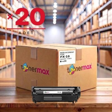 Canon FX-10 Muadil Toner 20'li Paket (1 Koli) / MF4010 / MF4120 / MF4150 / MF4270 / MF4350 / MF4370 / MF4380 / FAX-L100 / D420 / D480