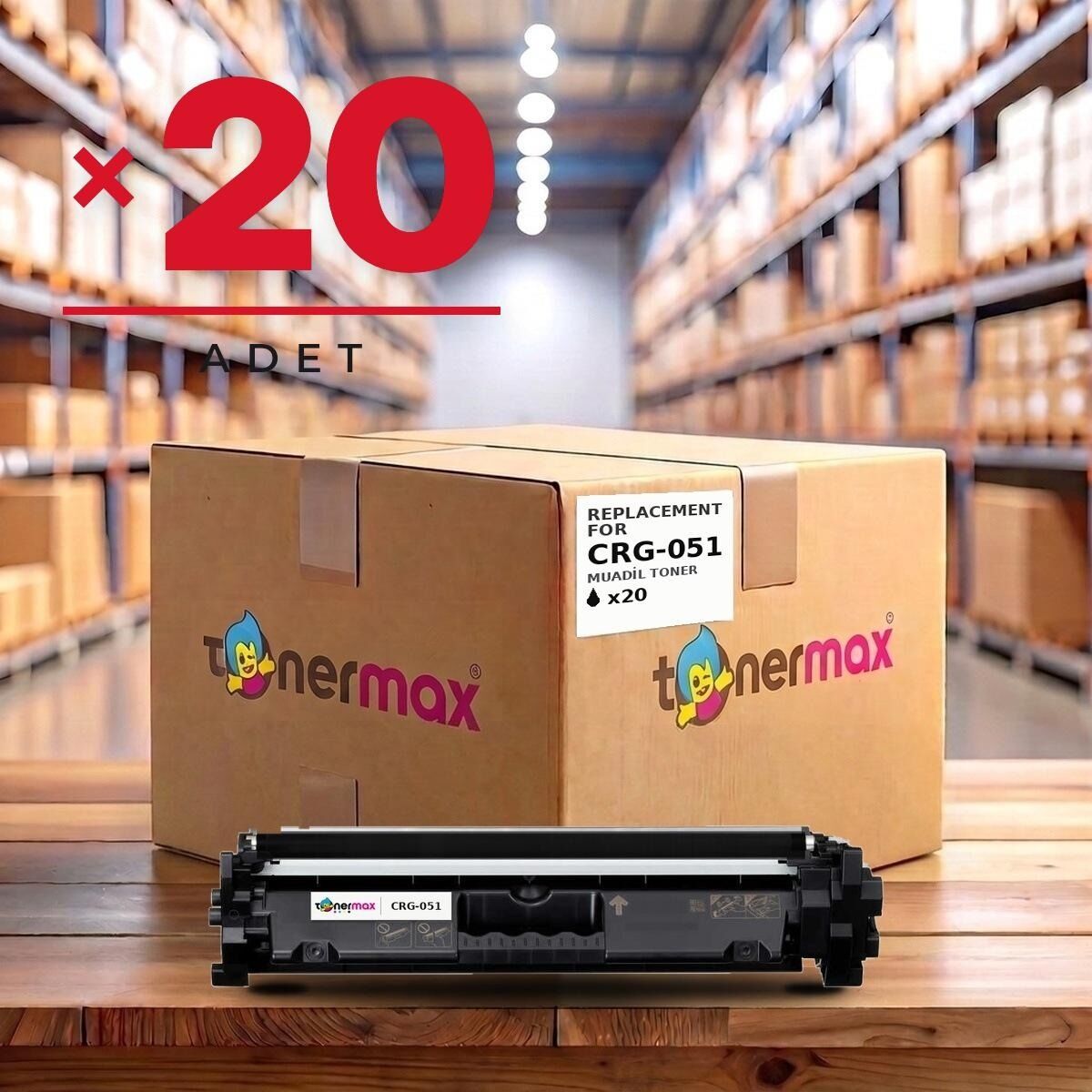 TonerMAX® CRG051 Muadil Toner — 20'li Paket